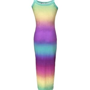 Multicolor Sleeveless Maxi Dress